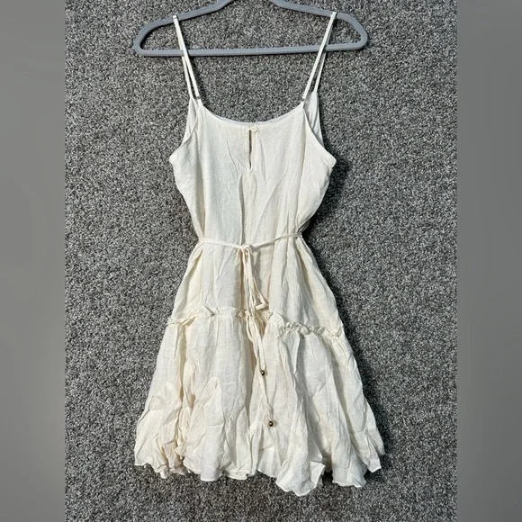 NWOT Spaghetti Strap Ruffle Hem Mini Skater Dress Size Large - Picture 5 of 7